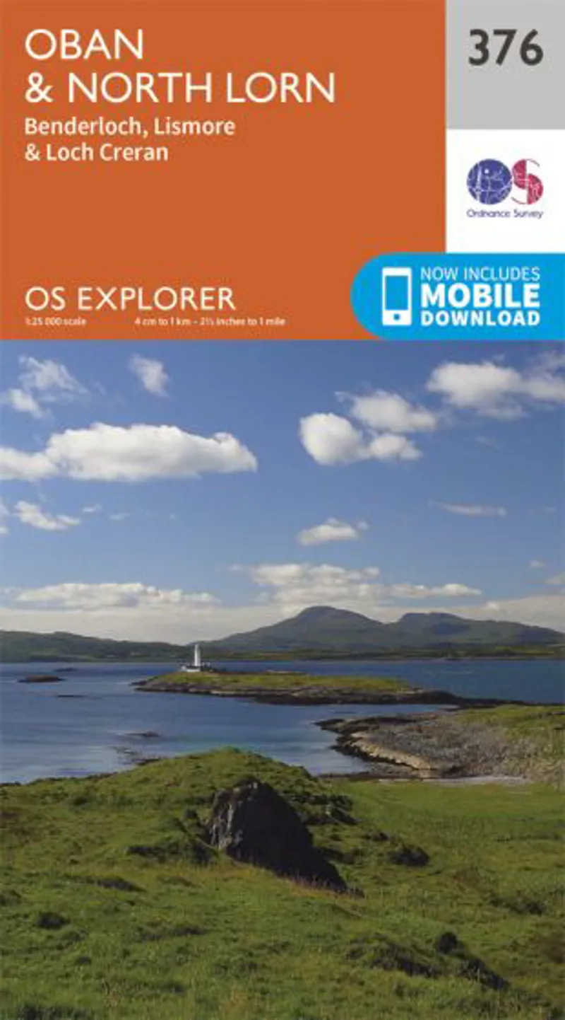OS Explorer Map 376 - Oban and North Lorn